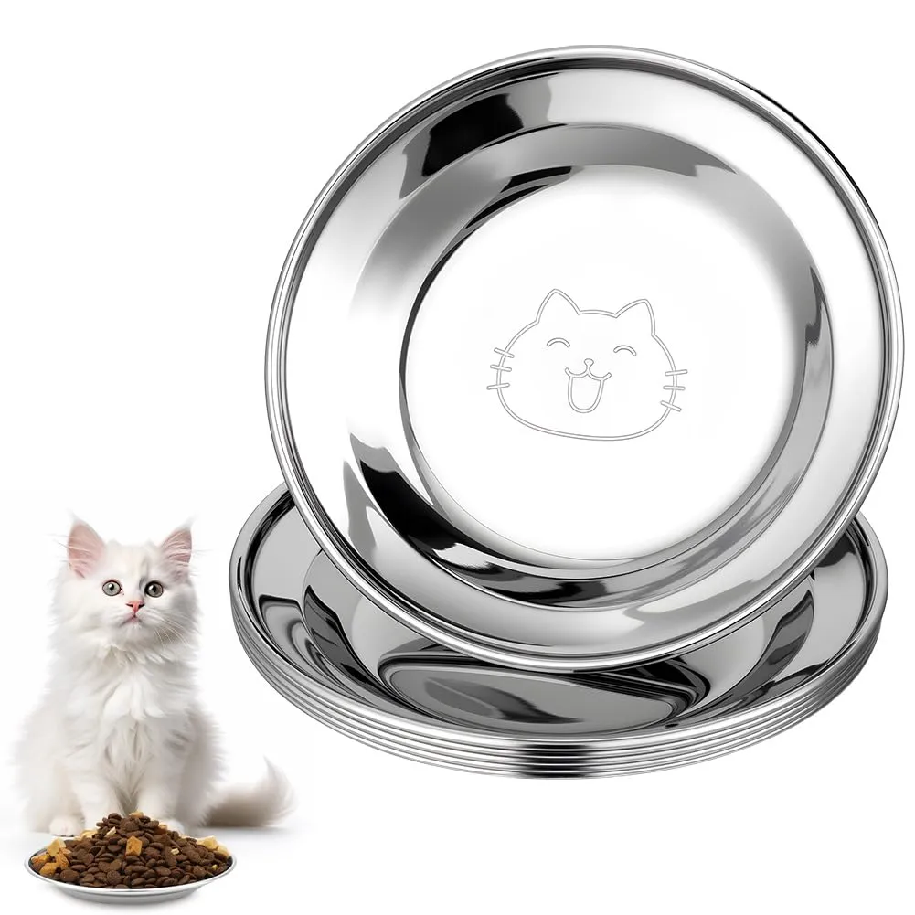 OSDUE 6 pezzi Ciotole per Gatti in Acciaio Inos, 14CM, Lgienica Durevole - immagine 9