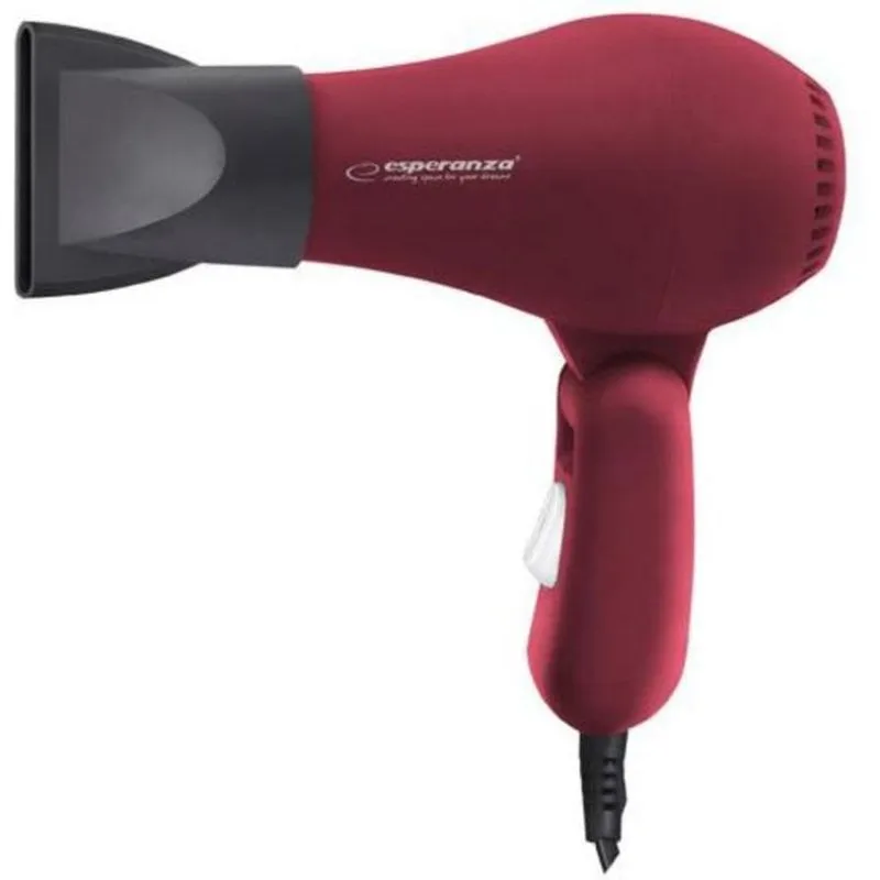 Phon da Viaggio Pieghevole Esperanza Aurora EBH003R 750W 2 Temperature 2 Velocità Rosso - immagine 1