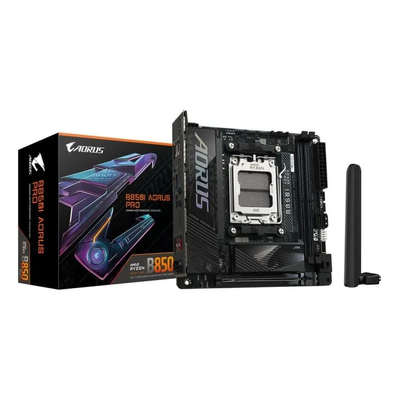 Scheda Madre GIGABYTE B850I AORUS PRO AMD B850 AM5 DDR5 Mini ITX WiFi 7 2.5GbE - immagine 1
