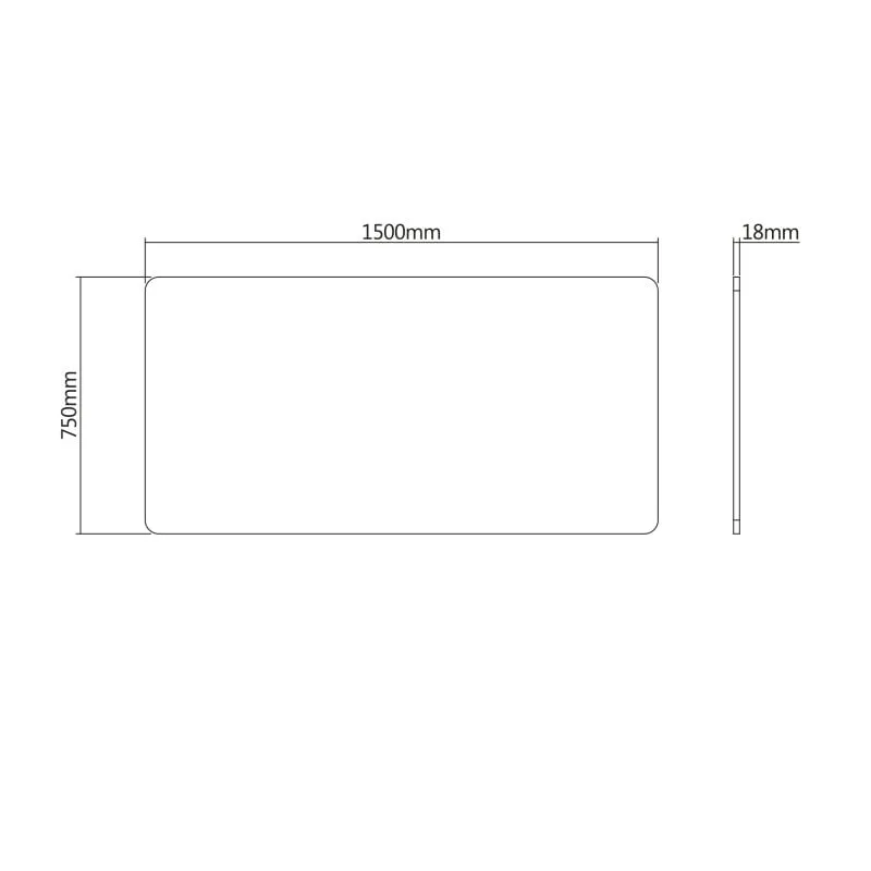 Piano Scrivania Kimex 150 x 75 cm Bordi Arrotondati Bianco - immagine 1