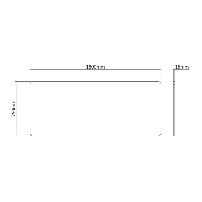 Scrivania Kimex 150-0118 180 x 75 cm Bordi Arrotondati Bianco - immagine 1