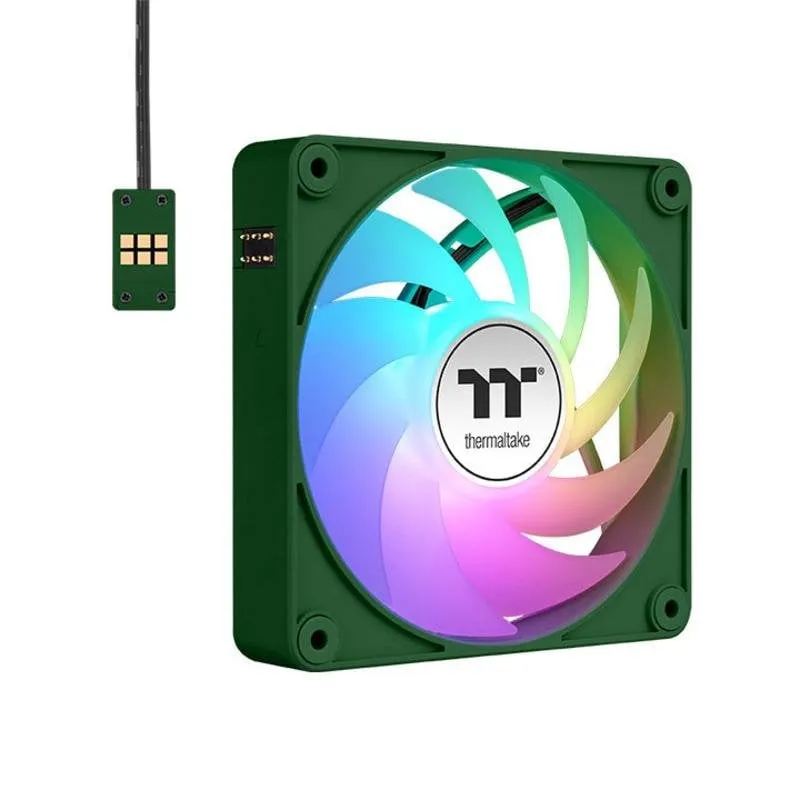 Raffreddamento Aria Thermaltake 120 mm CT120 EX ARGB Racing Green Triplo Ventilatore - immagine 1