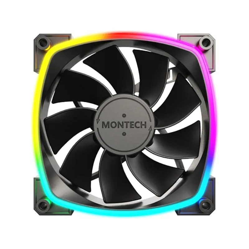 Raffreddamento Aria Montech RX120 PWM 120 mm LED RGB indirizzabile - immagine 1
