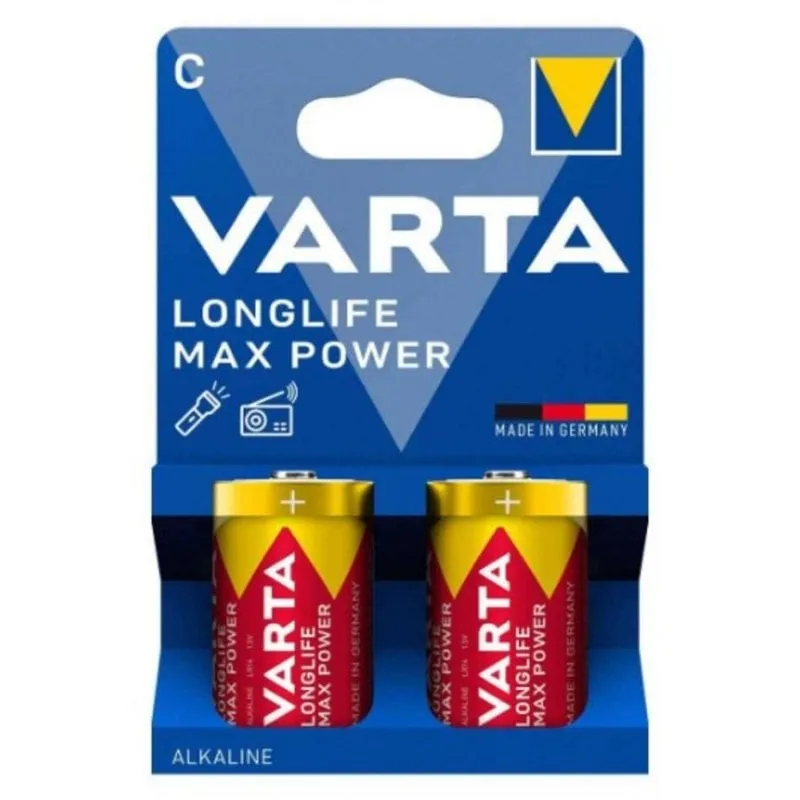 Pila VARTA Longlife Max Power LR14 Alcalina 1,5V - 2 pezzi - immagine 1