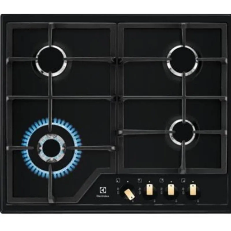 Piano a gas Electrolux EGS6436RK 4 fuochi incluso Wok - immagine 1