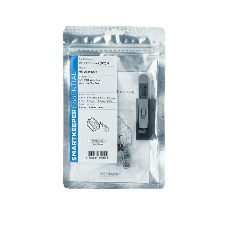 Smartkeeper MNL04PKGY Blocca Porta RJ-11 con Chiave - immagine 1