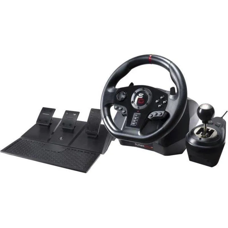 Volante da corsa Subsonic GS850-X 28 cm con leve e pedaliera 3 pedali - immagine 1