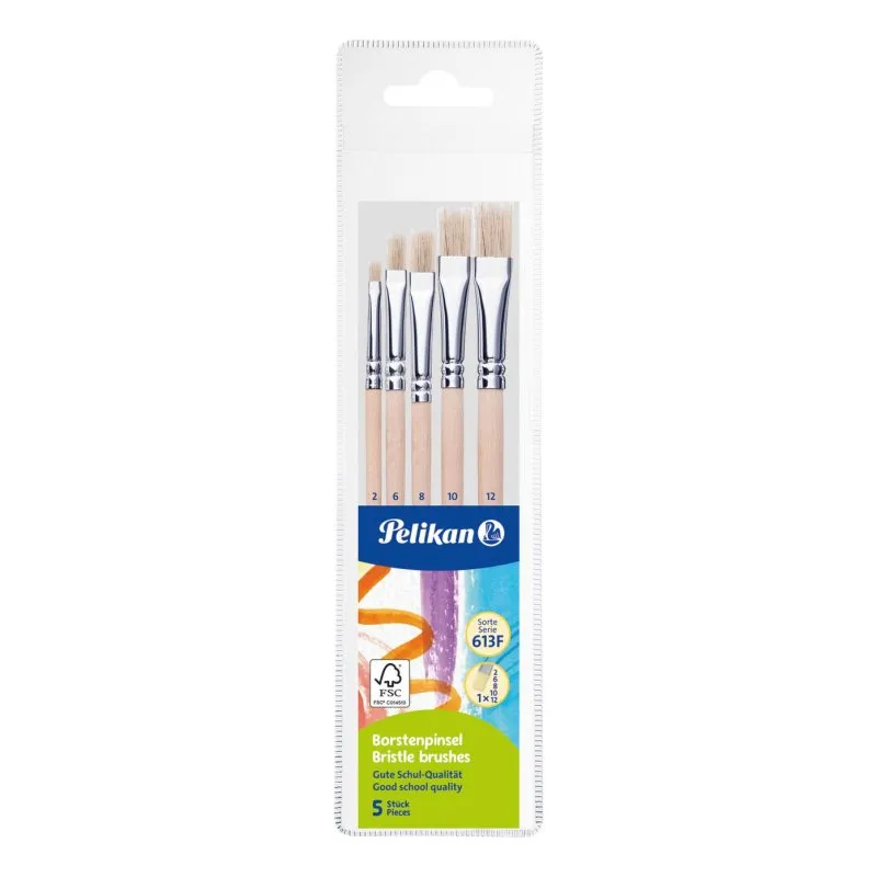 Set Pennelli Pelikan 701532 5 Pennelli in Legno - immagine 1