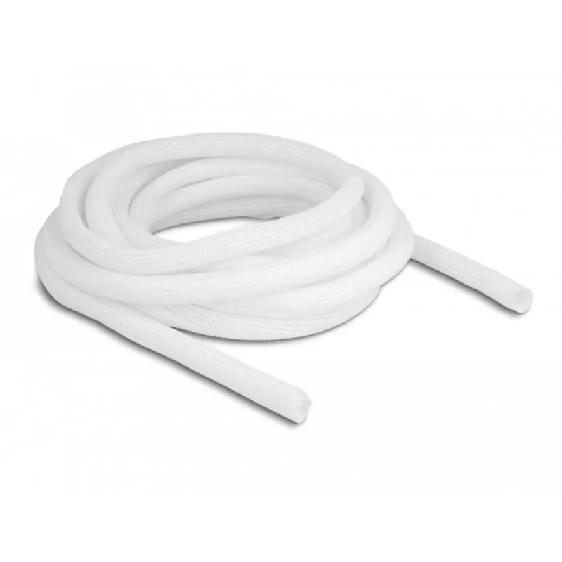 Guaina Intrecciata Delock 5 m x 13 mm Chiusura Automatica Bianca - immagine 1