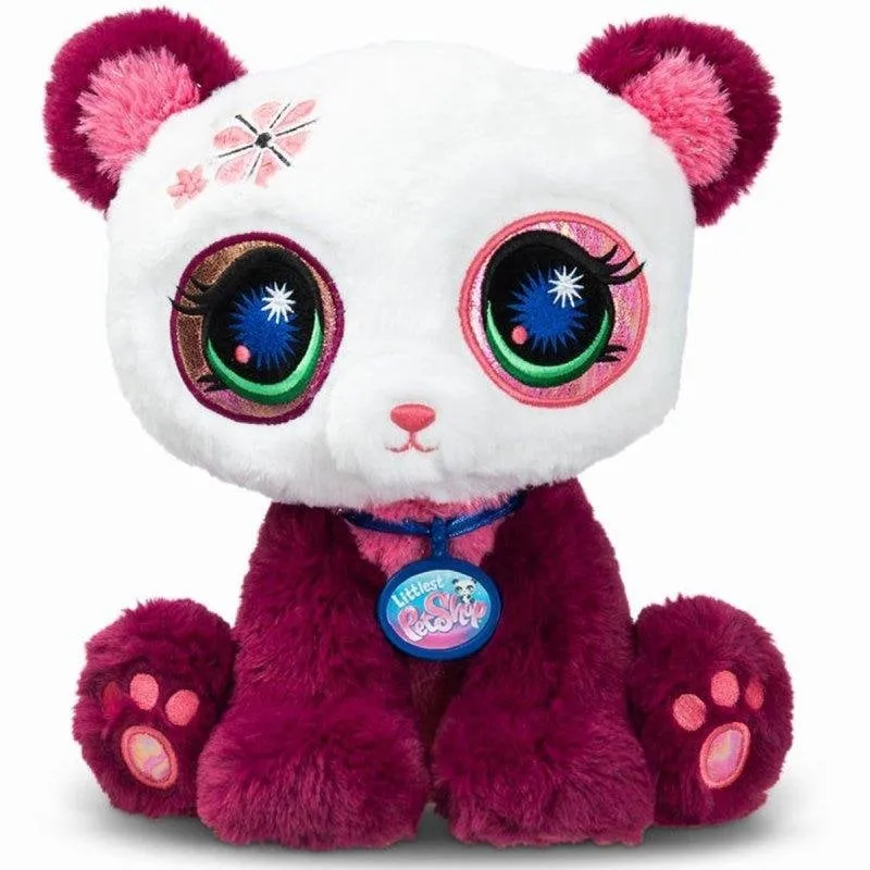 Bandai Littlest Pet Shop Peluche Orso Panda 25 cm Seduto Multicolore - immagine 1