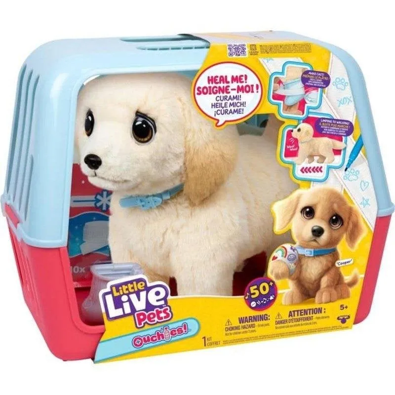 Peluche Interattivo Veterinario Little Live Pets Mon Chien Ouchies 50+ Suoni - immagine 1
