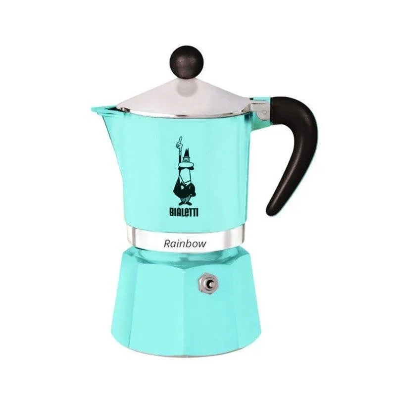Caffettiera Moka Bialetti Moka Express Rainbow 6 Tazze 300 ml Blu - immagine 1