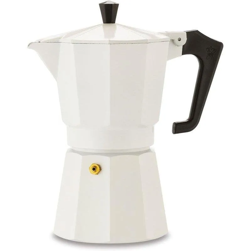 Caffettiera italiana Pezzetti Italexpress 6 Tazze Alluminio bianco opaco - immagine 1