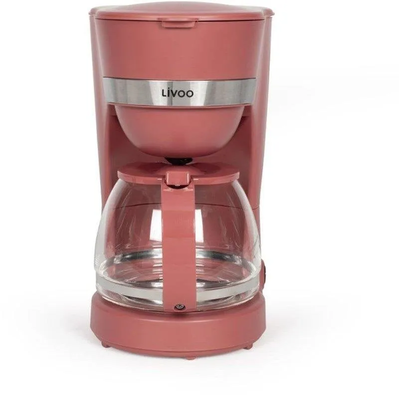 Caffettiera a filtro Livoo DOD200RC 1,25 L Rosso Chili Sistema antigoccia - immagine 1