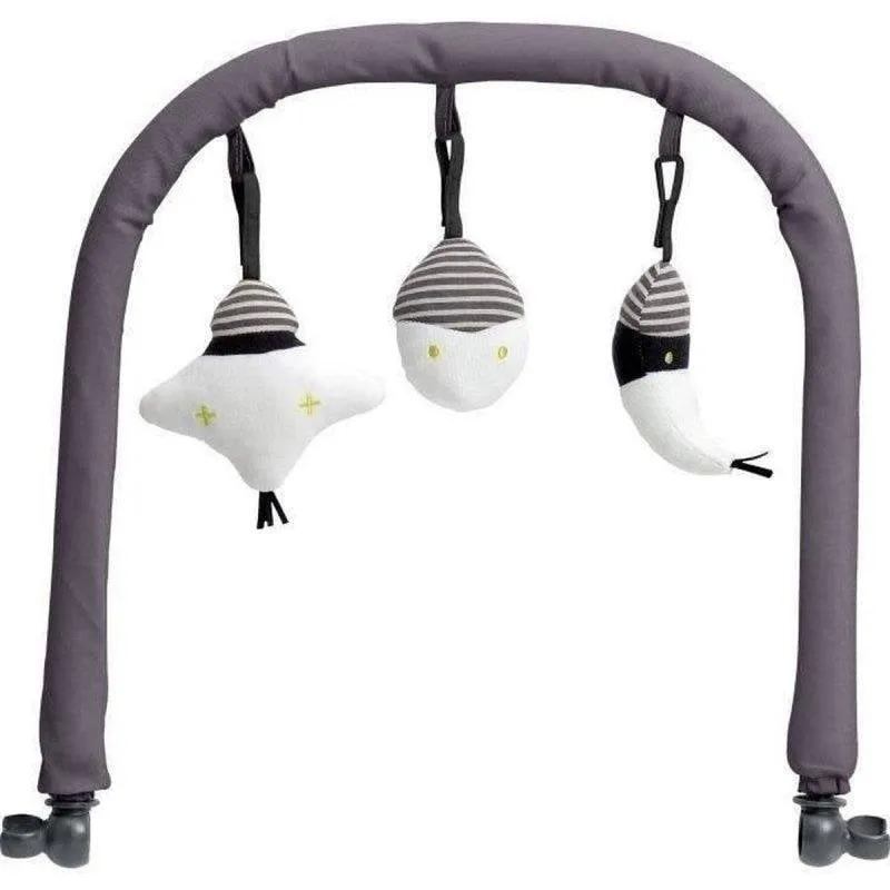 Arco da gioco per sdraio Beaba Up&down I grigio con 3 peluche - immagine 1