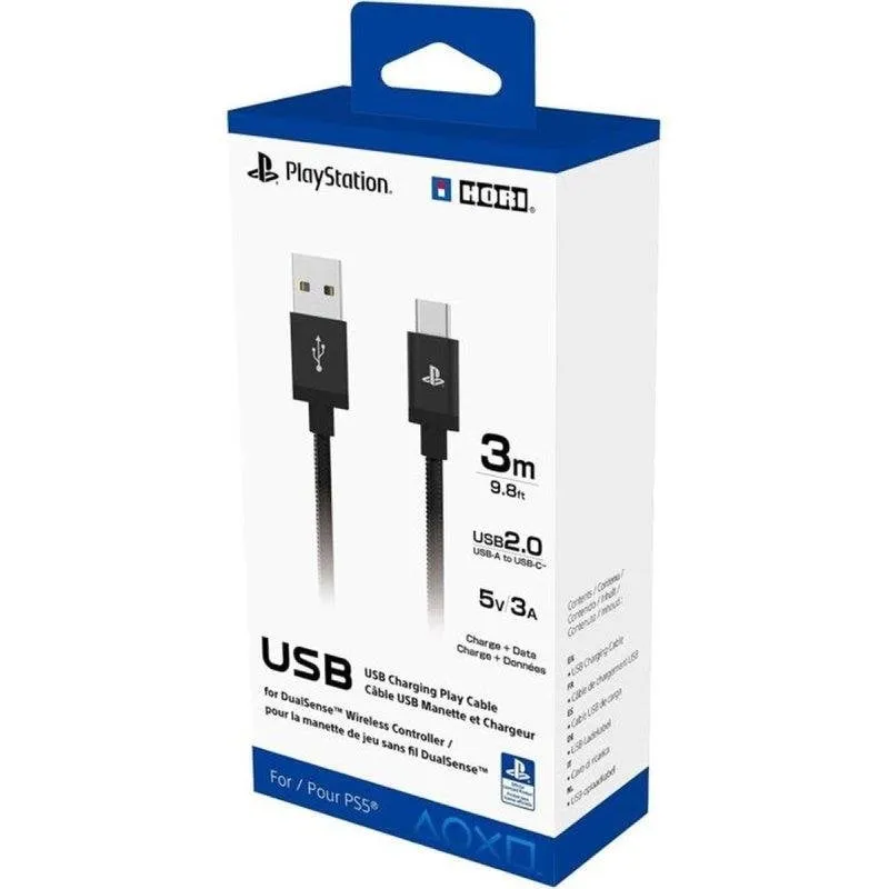 Cavo USB-A a USB-C HORI SPF-015U 3m Intrecciato Nero - immagine 1