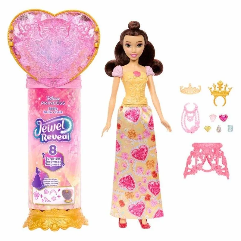 Bambole Disney Princess Jewel Reveal Belle con Scettro e Accessori - immagine 1