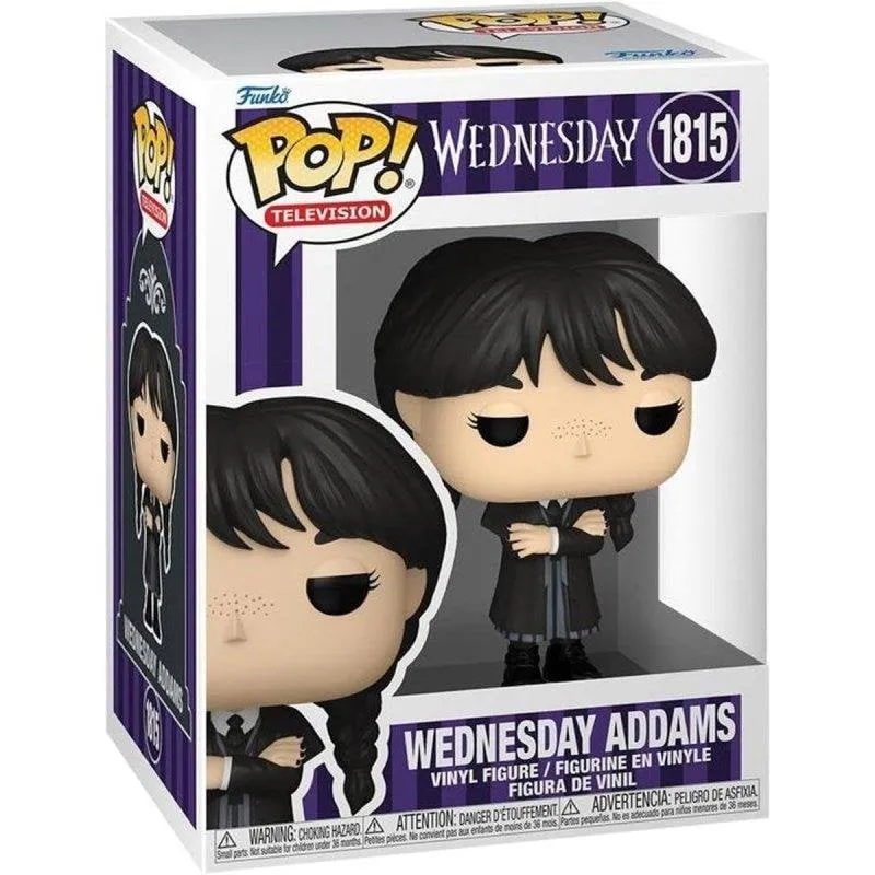 Figura in Vinile Funko Pop! TV #1815 Mercredi Addams Opaca 9,4 cm Braccia Incrociate Vetrina - immagine 1