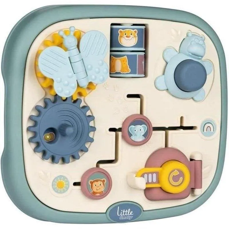 Tavoletta Attività Smoby Little 5 Giochi Sensoriali 12 Mesi Plastico Maniglie Laterali - immagine 1