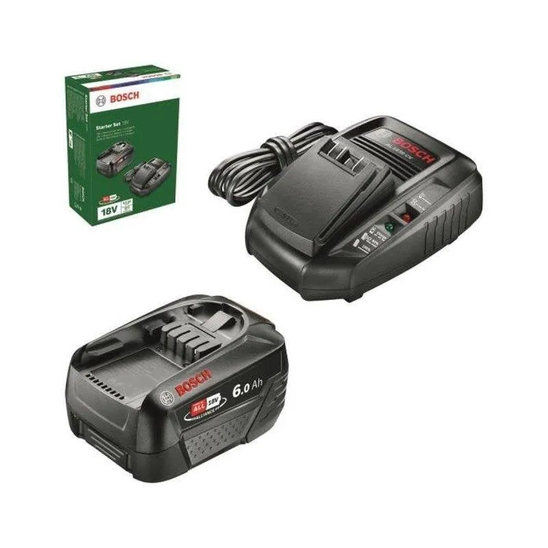 Kit Batteria 18V Bosch 6,0 Ah con Caricatore AL 18V-44 Power For All - immagine 1
