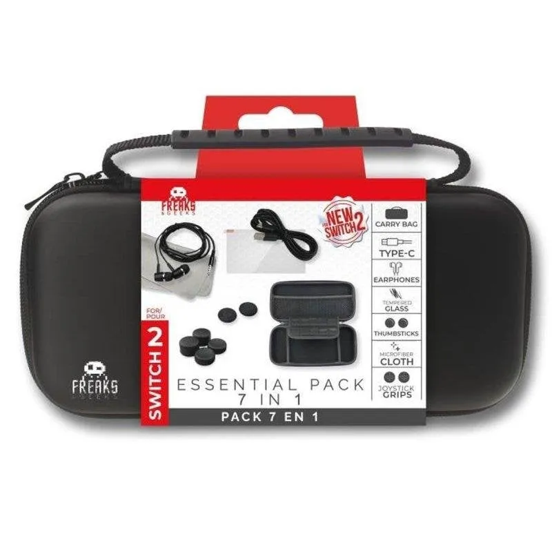 Kit Accessori 7-in-1 Freaks and Geeks Nintendo Switch 2 con Custodia Impermeabile - immagine 1