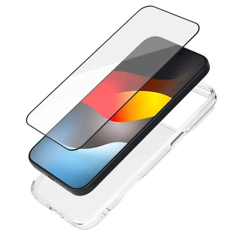 Cover TPU trasparente antiurto + vetro temperato 2.5D Smartframe BigBen per iPhone 17 Pro Max - immagine 1
