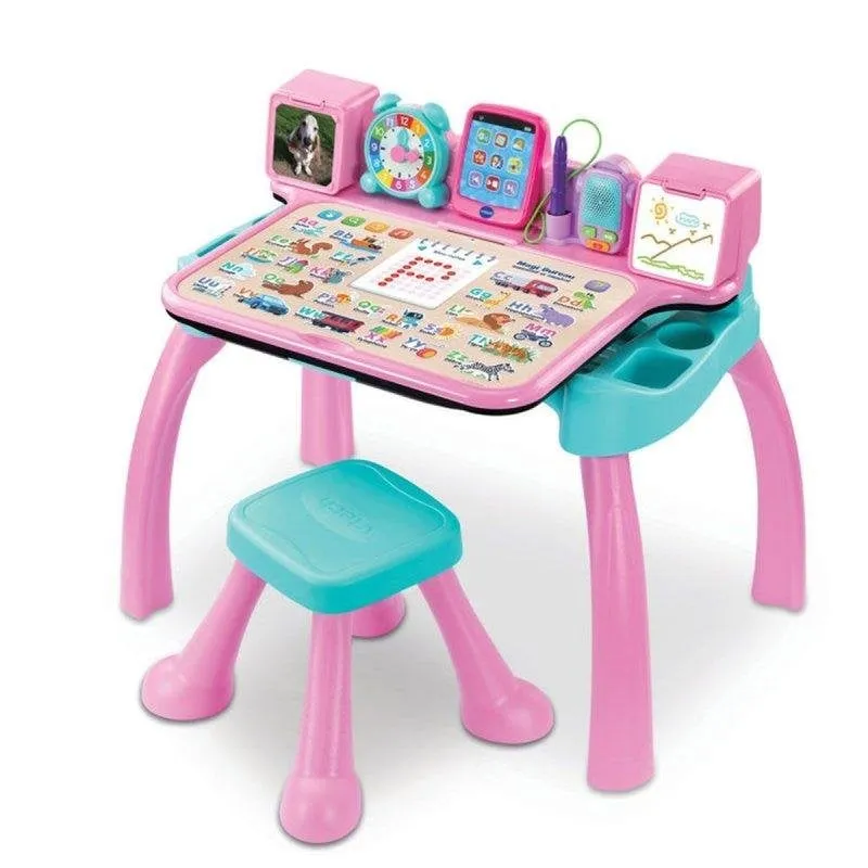 Scrivania Interattiva Musicale 6 in 1 VTech MagiBureau Rosa 3-7 anni - immagine 1