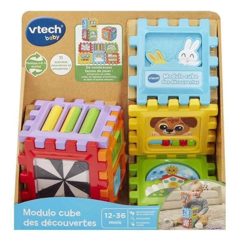 Cubo Attività VTech Baby 12-36 Mesi 6 Pannelli 11 Attività Senza Elettronica - immagine 1