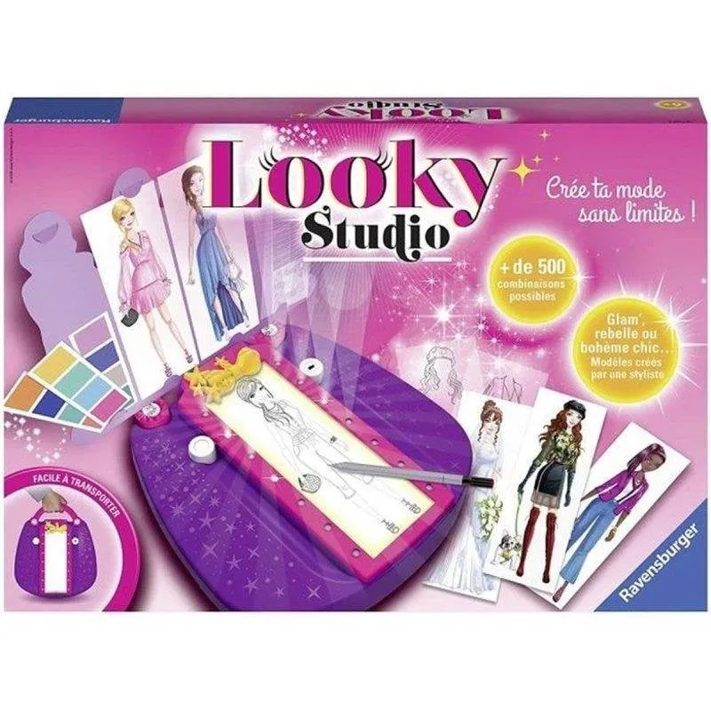 Kit Ravensburger Looky Studio Fashion Design Portatile con LED - immagine 1