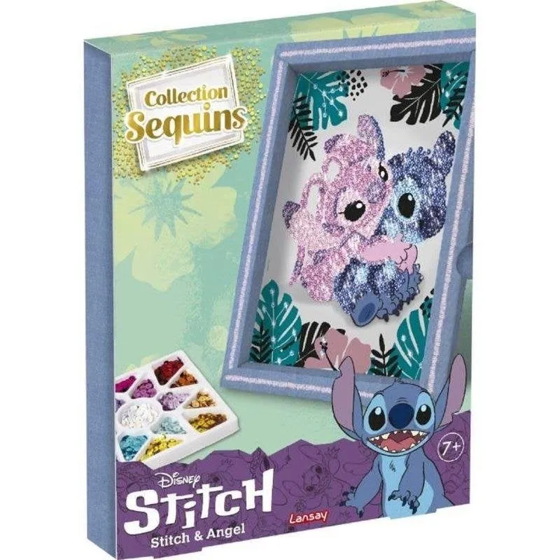 Kit creativo Stitch & Angel Lansay con glitter e cornice - immagine 1