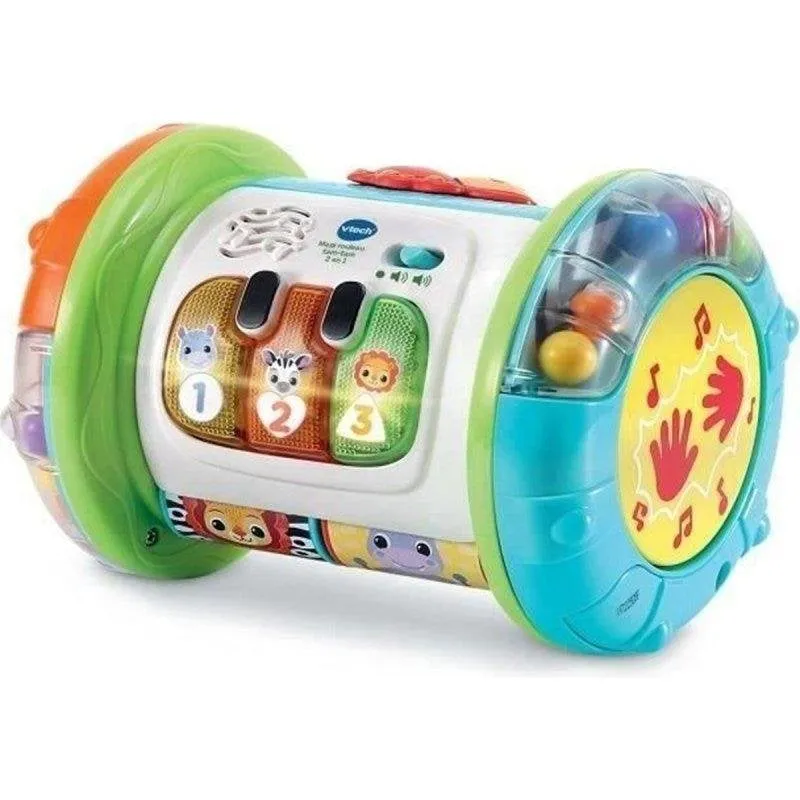 VTech Magi Rouleau Tam-tam 3 in 1 Carrozzina di Attività Interattiva Piano Luminoso e Rilevatore di Movimento - immagine 1
