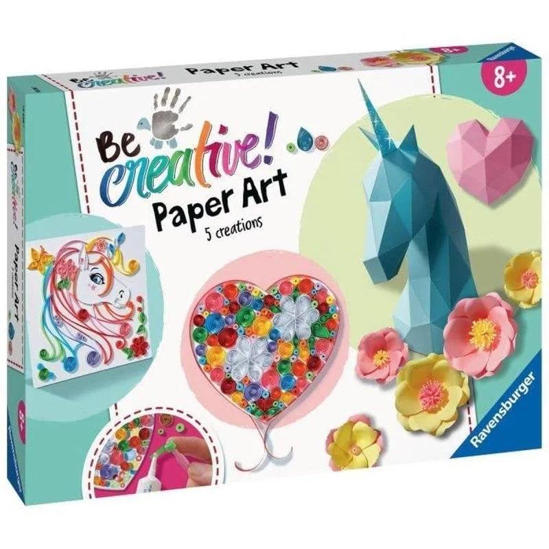 Kit di artigianato 3 in 1 Ravensburger Paper Art Maxi 9 creazioni - immagine 1