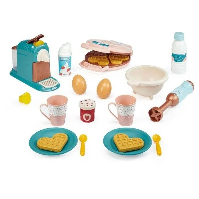 Set Giochi Cucina Bambini Ecoiffier Coffret Gourmand 21 Pezzi con Macchina per Waffle - immagine 1