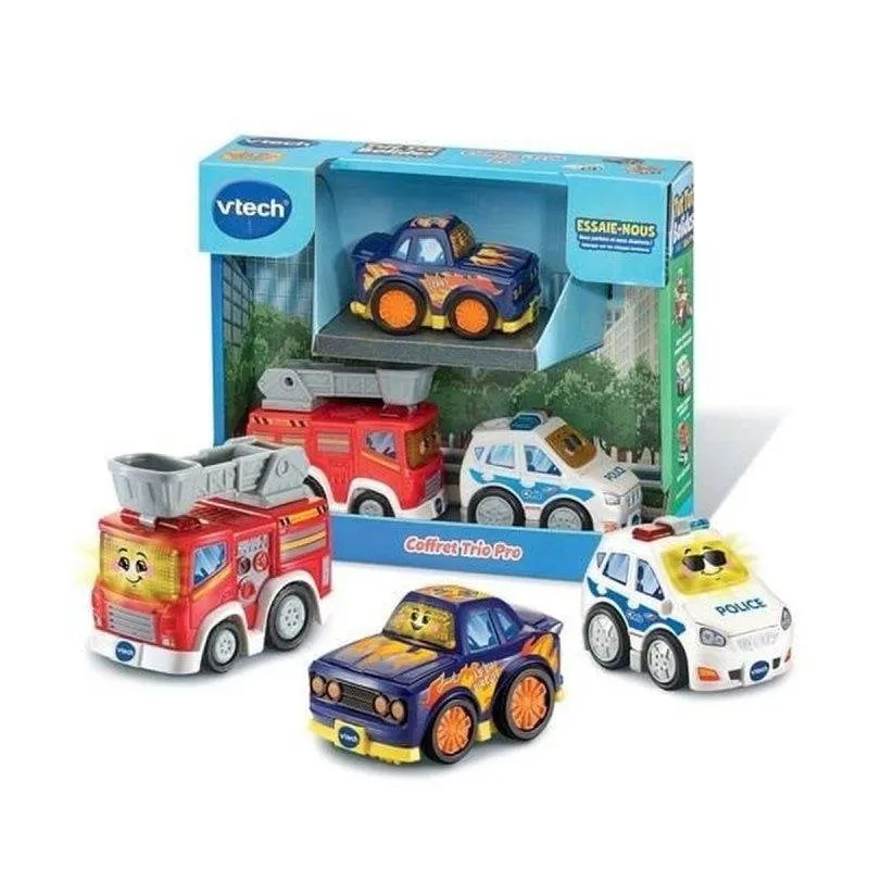 VTech Tut Tut Bolides Serie Pro Trio 3 veicoli interattivi luci suoni - immagine 1