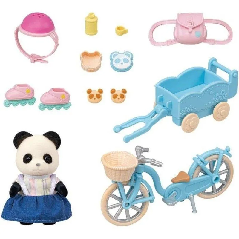 Set Sylvanian Families 5652 Bicicletta con Rimorchio e Accessori - immagine 1