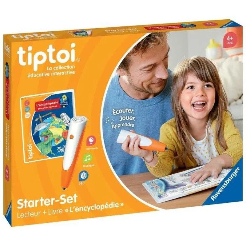 Kit Avvio Ravensburger Tiptoi Lettore Ricaricabile e Libro 'L'encyclopédie des p'tits curieux' - immagine 1