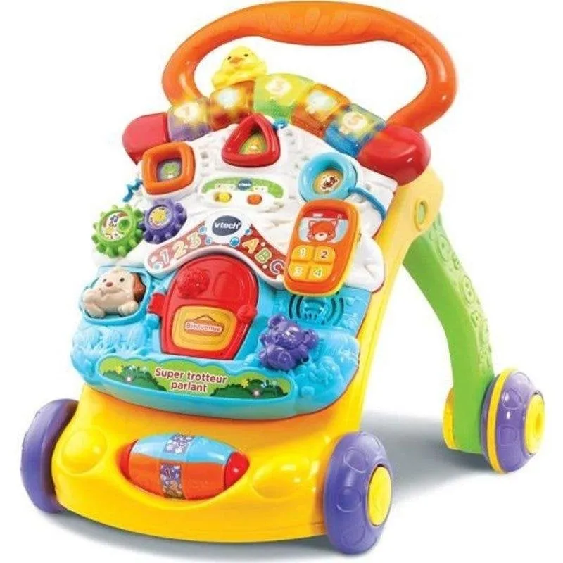 VTech Super Talking 2 in 1 Passeggino Pannello Attività Staccabile Multicolore - immagine 1