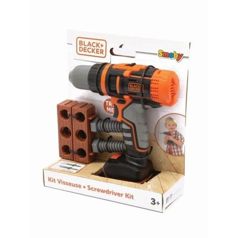 Trapano Smoby Black+Decker per Bambini con Accessori - 3+ - immagine 1