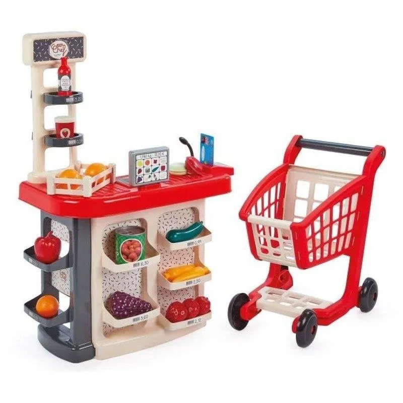 Cassa e Carrello Ecoiffier 1676 Supermercato Gioco di Ruolo - immagine 1