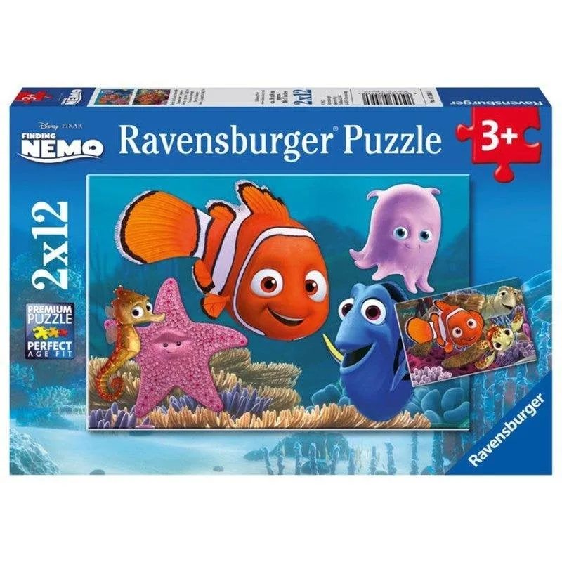 Puzzle Ravensburger Disney·Pixar Nemo Pack 2 Puzzle 12 Pezzi + 2 Poster - immagine 1