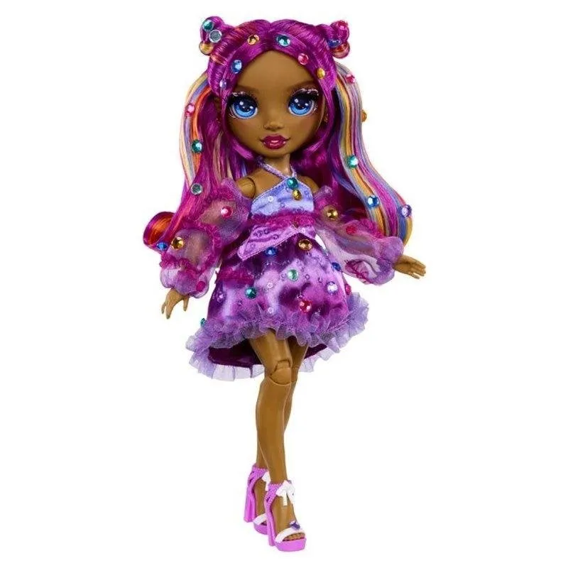 Bambola Fashion Rainbow High Noemie Violette 28 cm Pelo Violetto - immagine 1