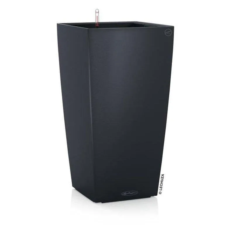 Vaso LECHUZA Cubico Color 40 Grigio Ardoise 40x40x75cm Autoripieno 31L - immagine 1