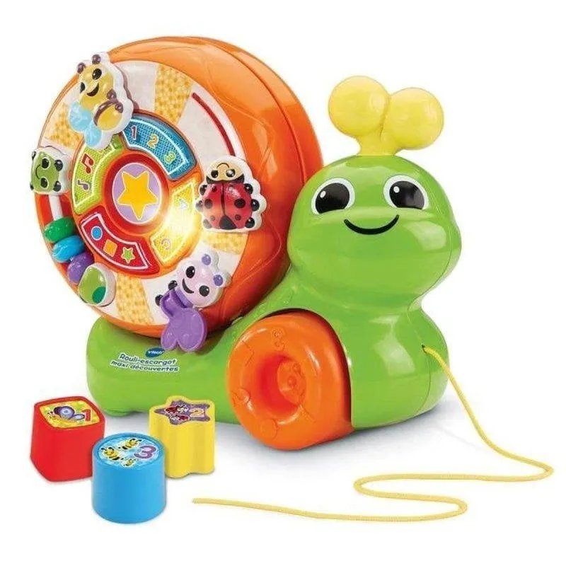 VTech Rouli-escargot Maxi Découvertes Carrello Musicale con Luci e Blocchi - immagine 1