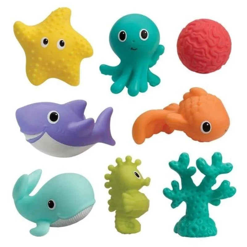 Infantino Set 8 Spruzzatori Creature Marine Testurizzate - immagine 1