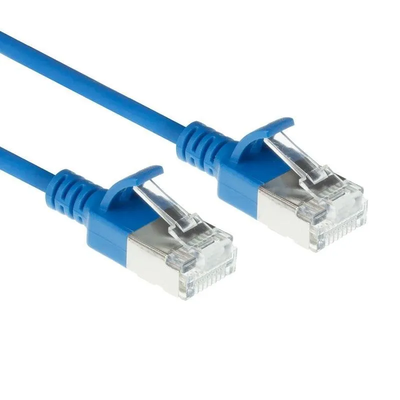 Cavo di rete ACT CAT6A Slimline S/FTP LSZH 3 m Blu - immagine 1