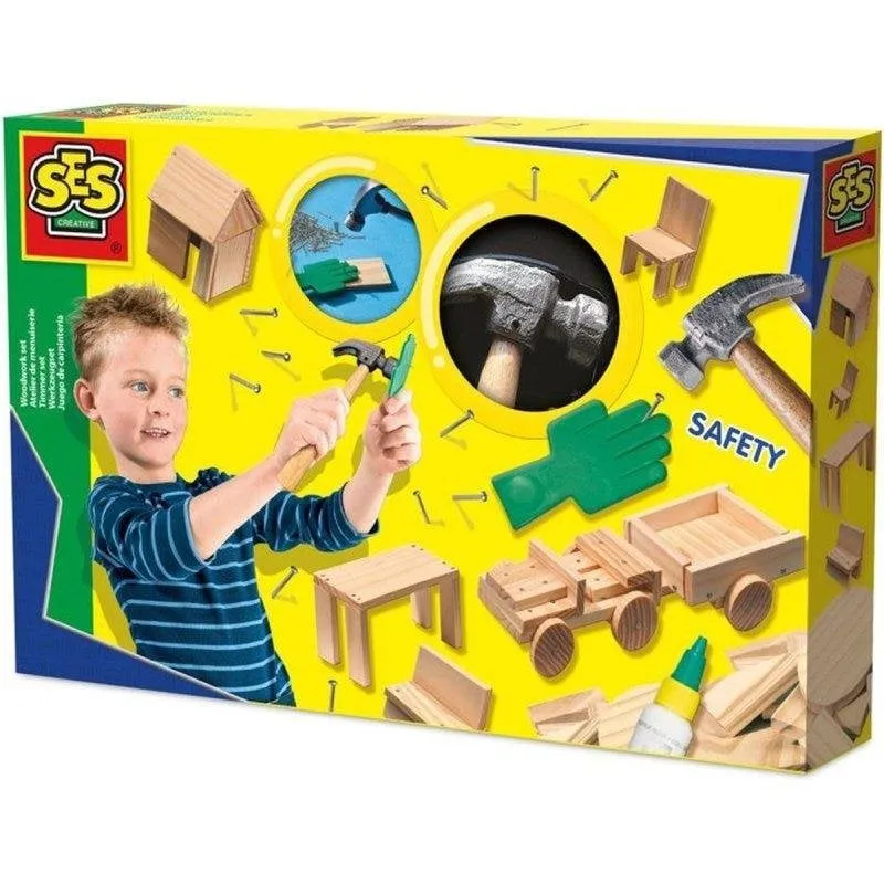 SES Creative Atelier De Menuiserie Kit Di Carpenteria Bambini 57 Pezzi - immagine 1