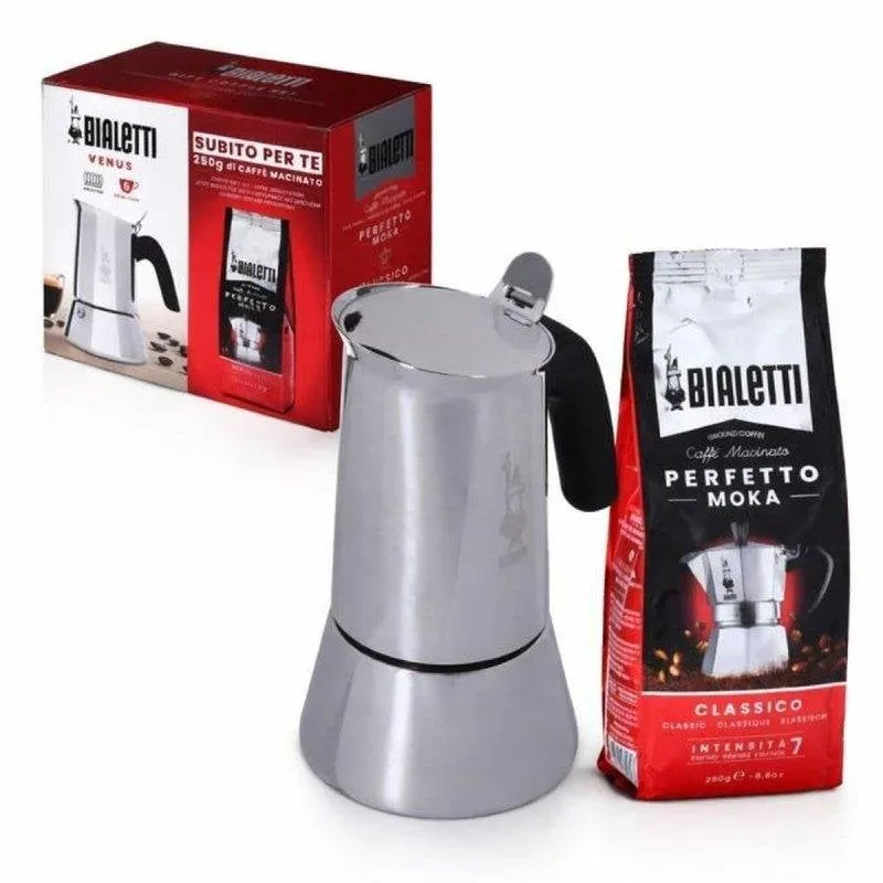 Caffettiera Moka Bialetti Venus 6 Tazze Acciaio Inox 18/10 Induzione - immagine 1