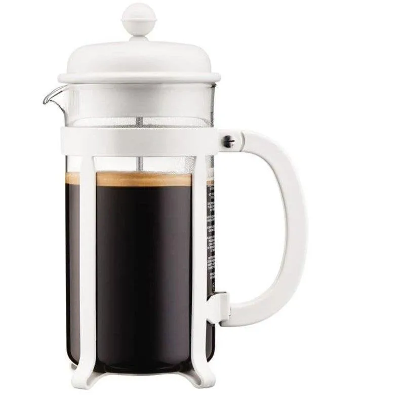 Caffettiera a stantuffo Bodum Java 1 L bianco crema vetro inox - immagine 1