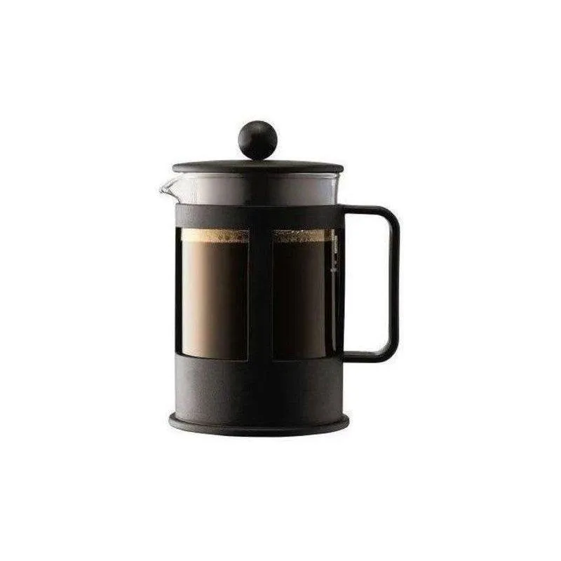 Caffettiera a stantuffo Bodum Kenya 0,5 L nera vetro borosilicato inox - immagine 1