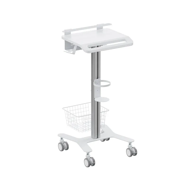 Carrello Attrezzature Mediche Kimex 120-0061K3 Supporto Antifurto Portatile 12kg Bianco Argento - immagine 1